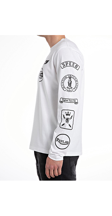 オープンエンドジャージーモーターサイクルロングTシャツ 詳細画像